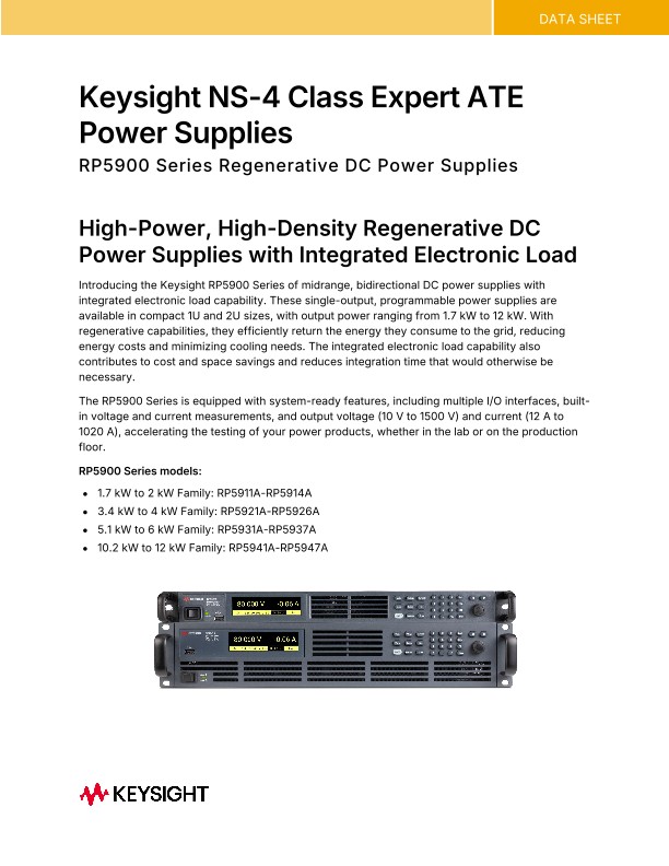 Keysight NS4-Class Expert ATE System DC Power Supply